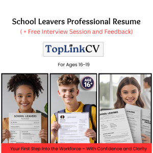 (Ages 16-19) School Leavers Resume - With 3 Free Interview Tips and a Review